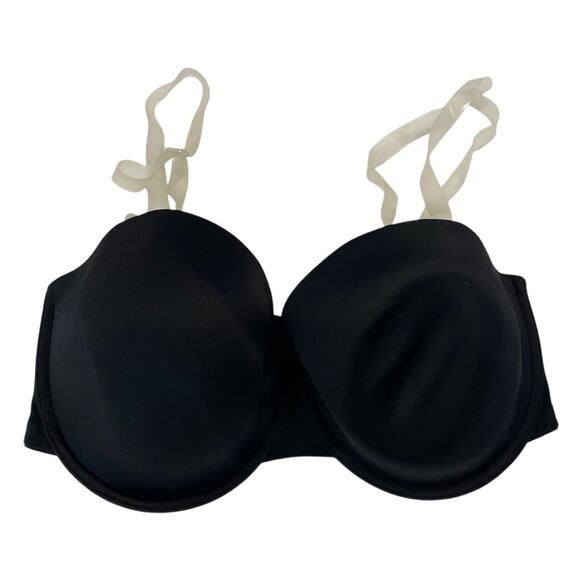 Panache Black Porcelain 3370 T-Shirt Bra with Underwire Clear straps Size 36F - Picture 1 of 8